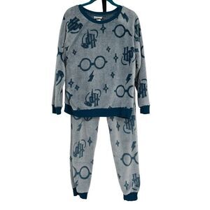 Harry Potter 2 PC Long Sleeve Pajama Set Medium Blue